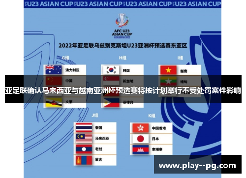 亚足联确认马来西亚与越南亚洲杯预选赛将按计划举行不受处罚案件影响